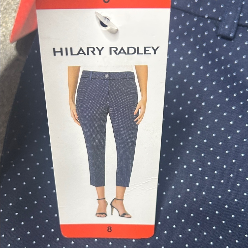 Hilary Radley Navy And White Dotted Capri Pants - Picture 11 of 11